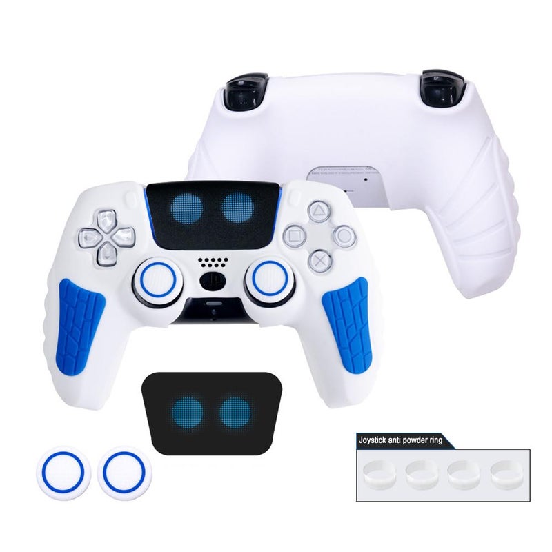 Silicone protective cover for PlayStation 5/PS5 controller, anti-slip and sweat-resistant, gaming console accessory.